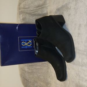 Womens Square Toe Suede Booties